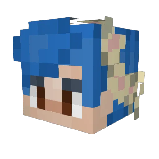 thequeerfanboy Minecraft avatar head, 3D render