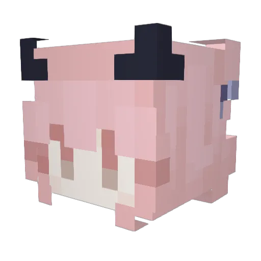 thequqi Minecraft avatar head, 3D render