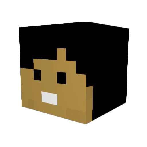 therachel Minecraft avatar head, 3D render