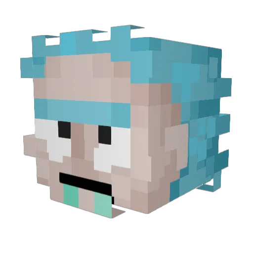 theradtank Minecraft avatar head, 3D render