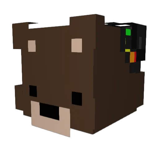 therandombear Minecraft avatar head, 3D render