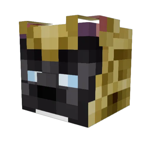 therealTiser Minecraft avatar head, 3D render