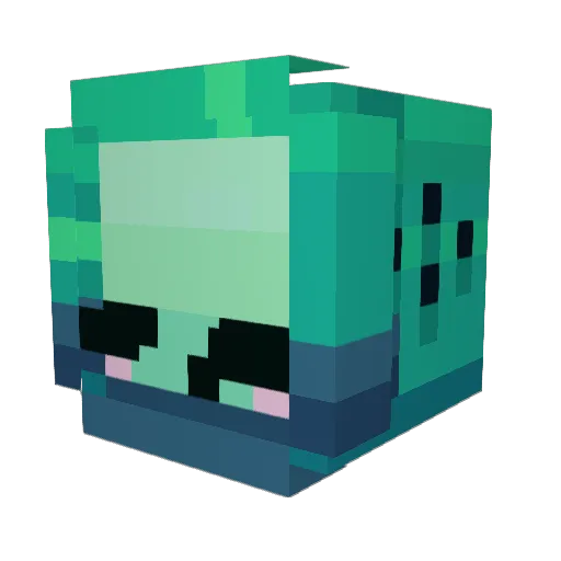 thereal_BMO Minecraft avatar head, 3D render