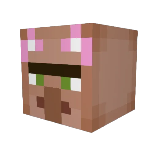 therealasian Minecraft avatar head, 3D render