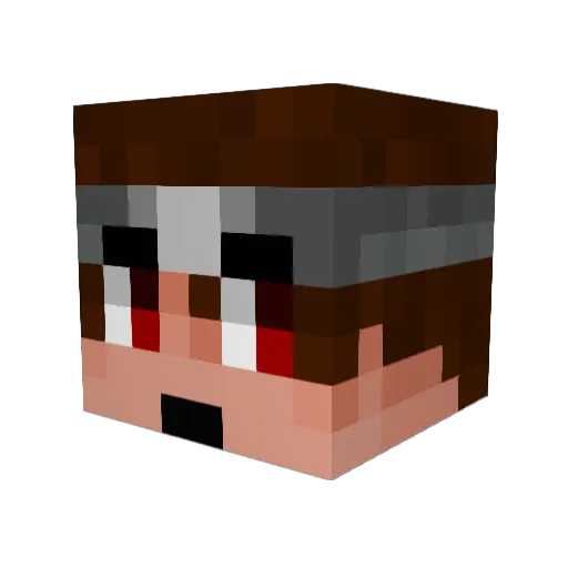 therealclip Minecraft avatar head, 3D render