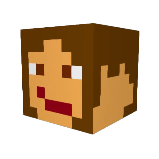 therealegmc Minecraft avatar head, 3D render