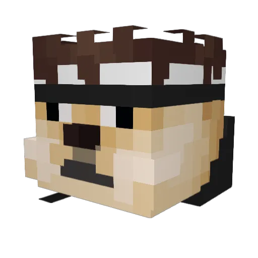 therealfrancesco Minecraft avatar head, 3D render