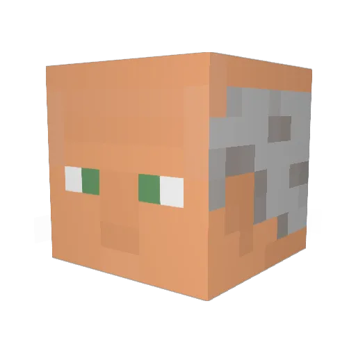 therealgarth Minecraft avatar head, 3D render