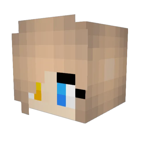 thereallizzard Minecraft avatar head, 3D render