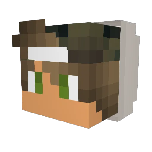 therealmelovv Minecraft avatar head, 3D render