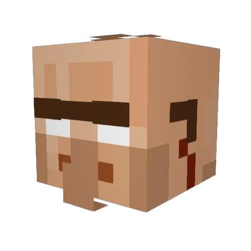therealnerdXD Minecraft avatar head, 3D render
