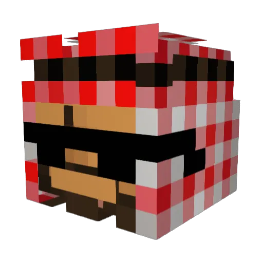 therealsebu Minecraft avatar head, 3D render