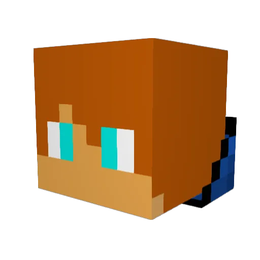 therealsmeghead Minecraft avatar head, 3D render
