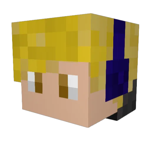 therealsnowy2 Minecraft avatar head, 3D render