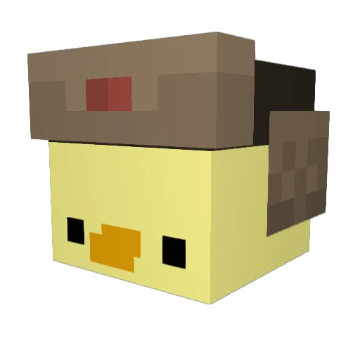 therealsoybean Minecraft avatar head, 3D render