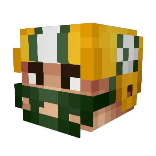 therealucar Minecraft avatar head, 3D render