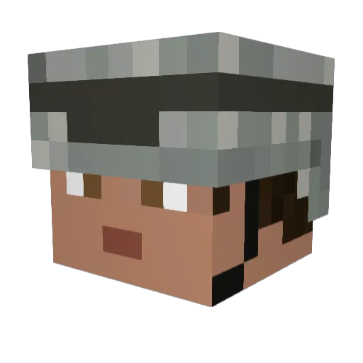 theredfuhrer Minecraft avatar head, 3D render