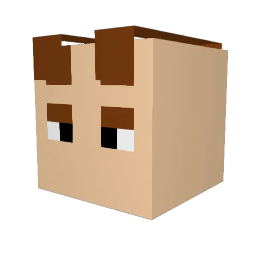 theredllama Minecraft avatar head, 3D render