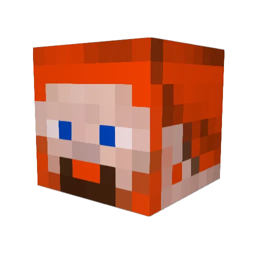 theredprince Minecraft avatar head, 3D render