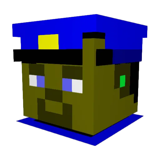 thereis Minecraft avatar head, 3D render