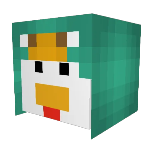 theresechicken Minecraft avatar head, 3D render
