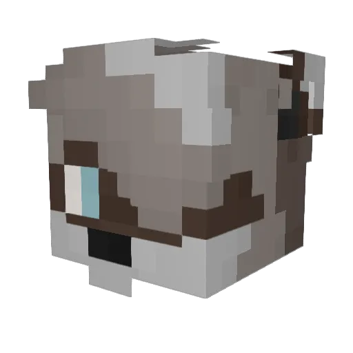 theresoil Minecraft avatar head, 3D render
