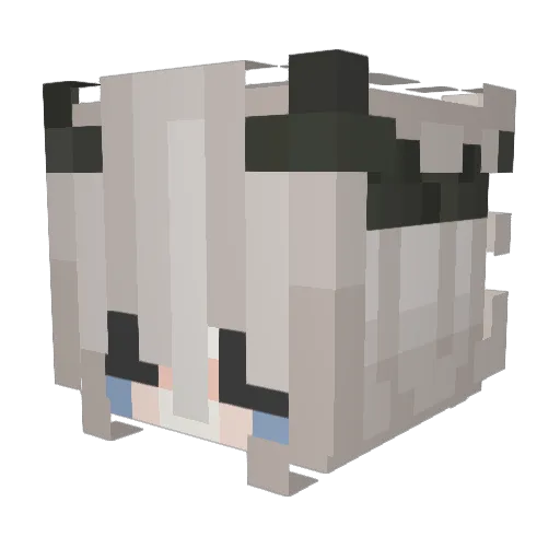 therianfemboy Minecraft avatar head, 3D render