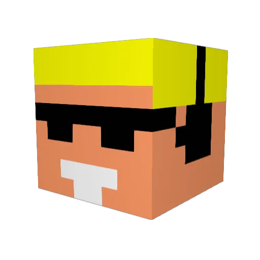 therocketeer Minecraft avatar head, 3D render