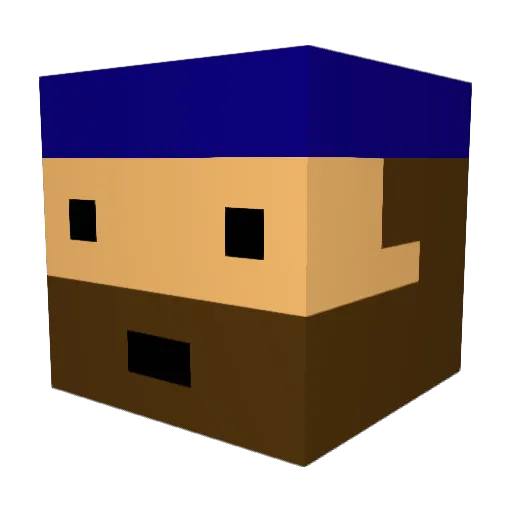 therockflow Minecraft avatar head, 3D render