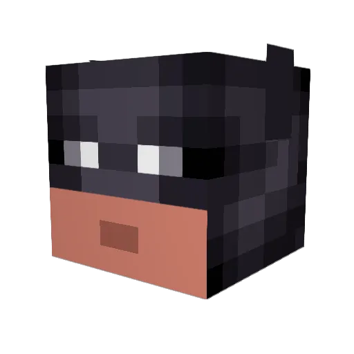 theroonster Minecraft avatar head, 3D render