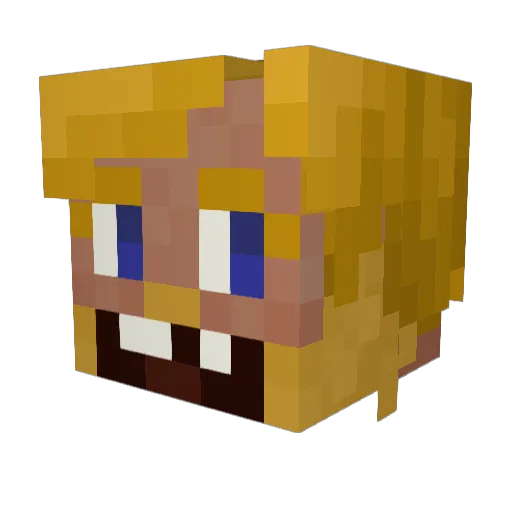 therox Minecraft avatar head, 3D render