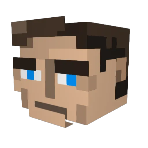 theseasloth Minecraft avatar head, 3D render