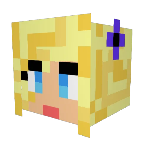thesingingnurse Minecraft avatar head, 3D render
