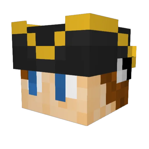 theskillsta Minecraft avatar head, 3D render