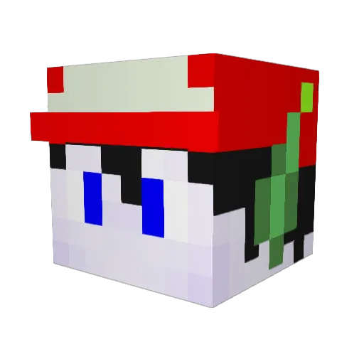 thesleepingleg Minecraft avatar head, 3D render