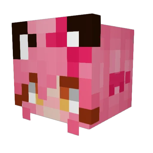 thespacealion Minecraft avatar head, 3D render