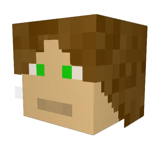 thespartancrow Minecraft avatar head, 3D render