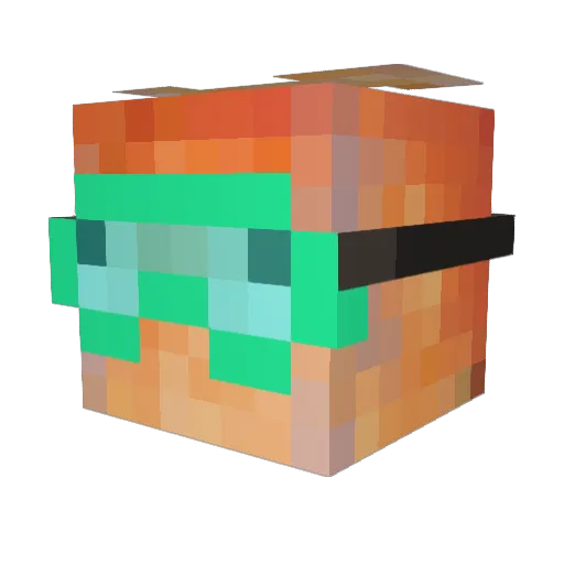 thesquidlabs Minecraft avatar head, 3D render