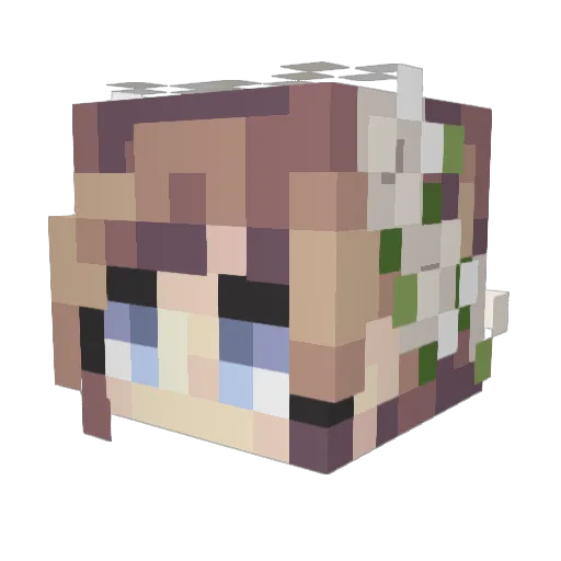 thesry Minecraft avatar head, 3D render