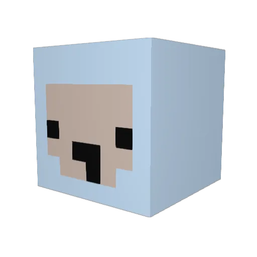 thessheep Minecraft avatar head, 3D render