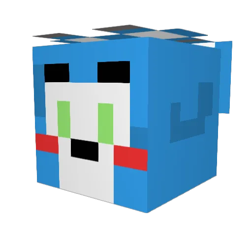 thestampycat Minecraft avatar head, 3D render