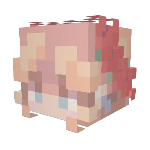 thesteeks Minecraft avatar head, 3D render