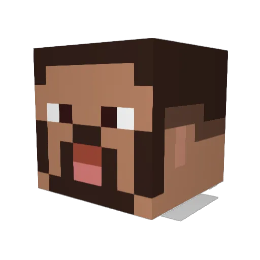 thestevekind Minecraft avatar head, 3D render