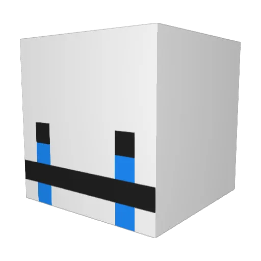 thestinklier Minecraft avatar head, 3D render