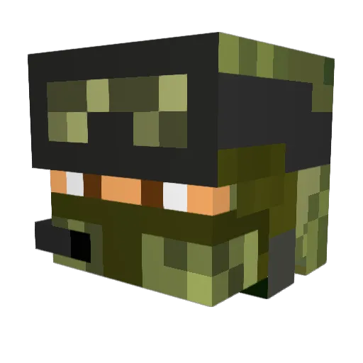 thetankman132 Minecraft avatar head, 3D render