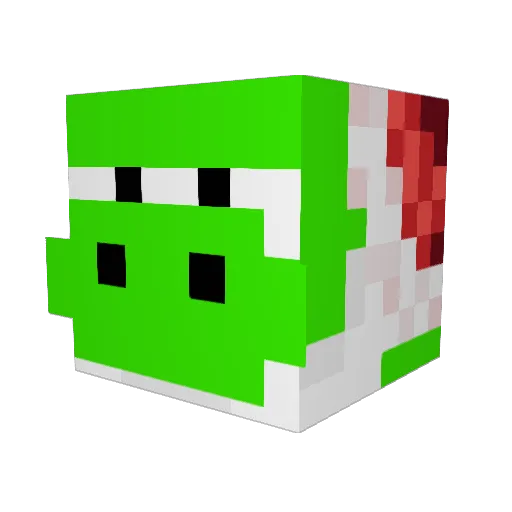 theteletubie Minecraft avatar head, 3D render