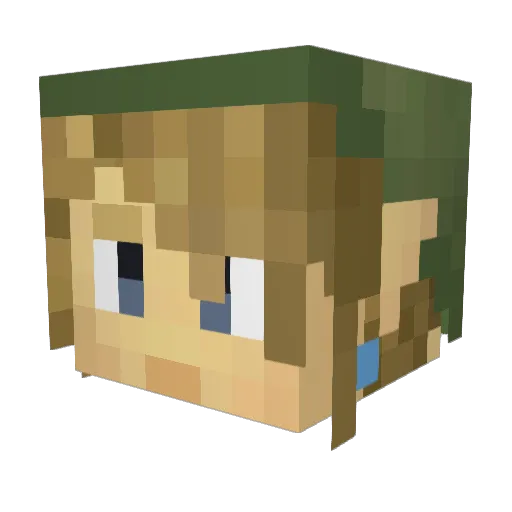 thetenthletter Minecraft avatar head, 3D render