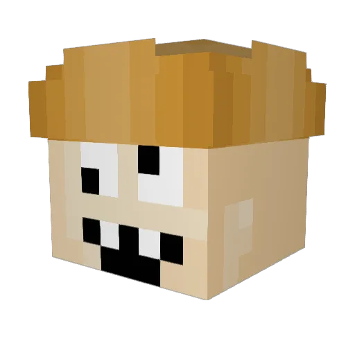 thetexan18 Minecraft avatar head, 3D render
