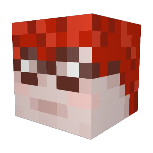 thethethe Minecraft avatar head, 3D render