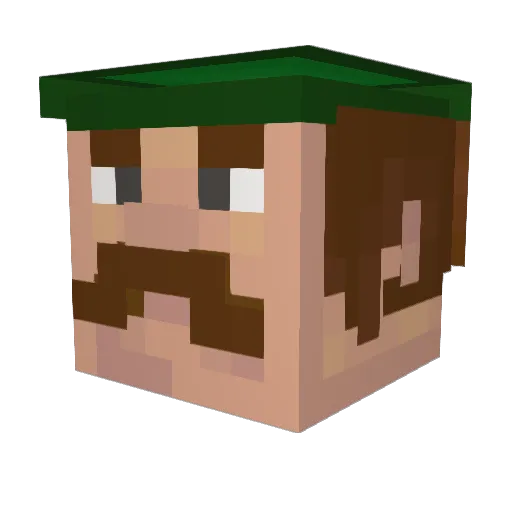thetimeslime Minecraft avatar head, 3D render